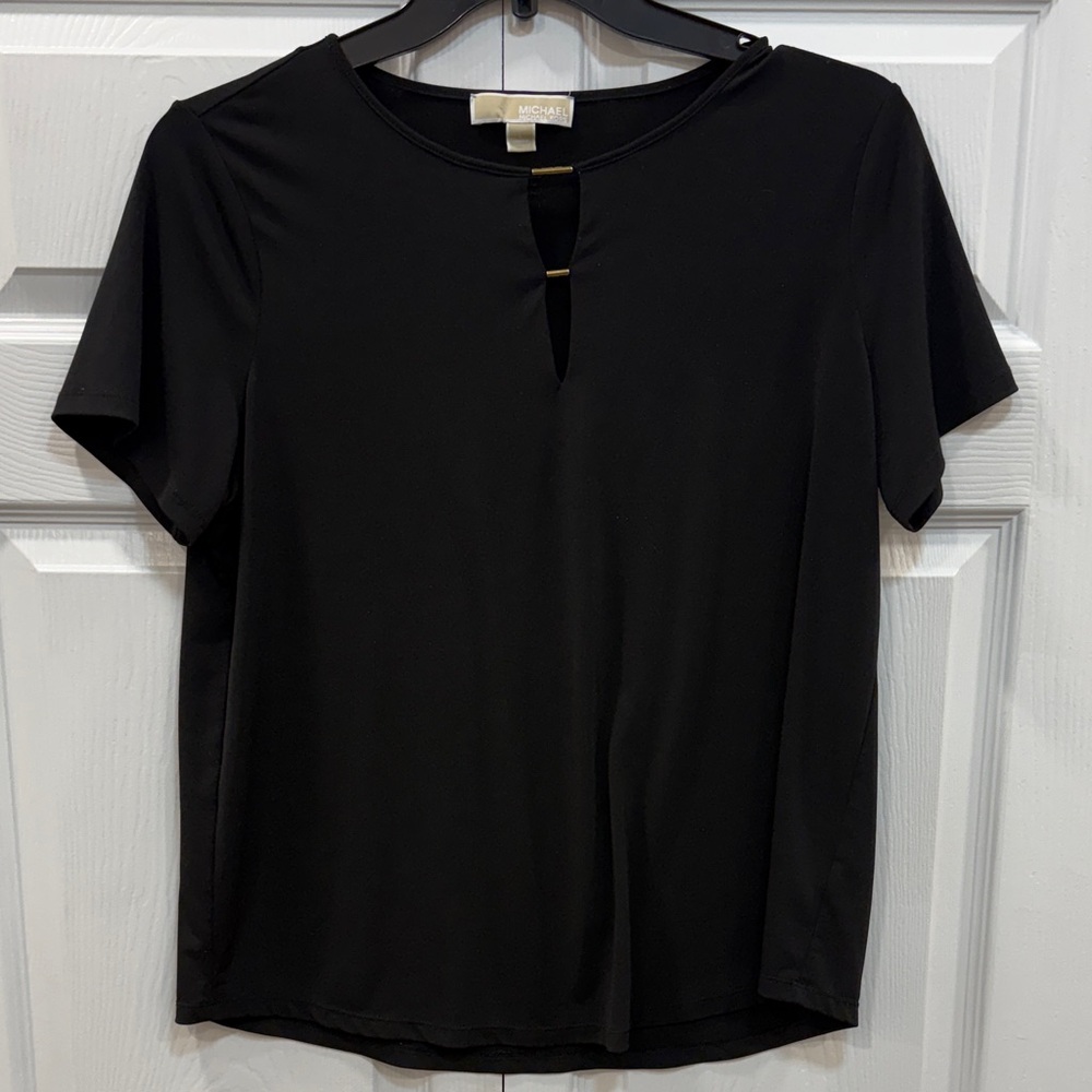 Michael Kors Women’s Classic Black Short Sleeve Top Size L